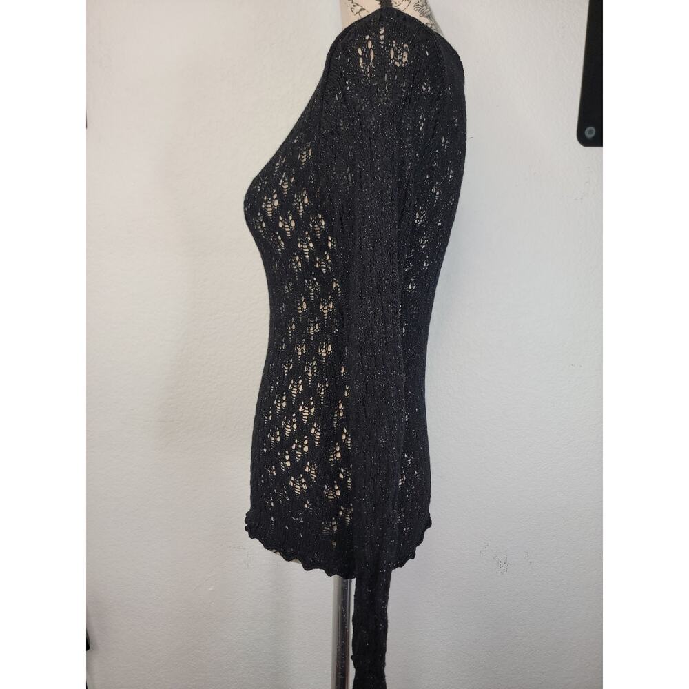 Sisley Black Open-Knit Sweater - Picture 6 of 9